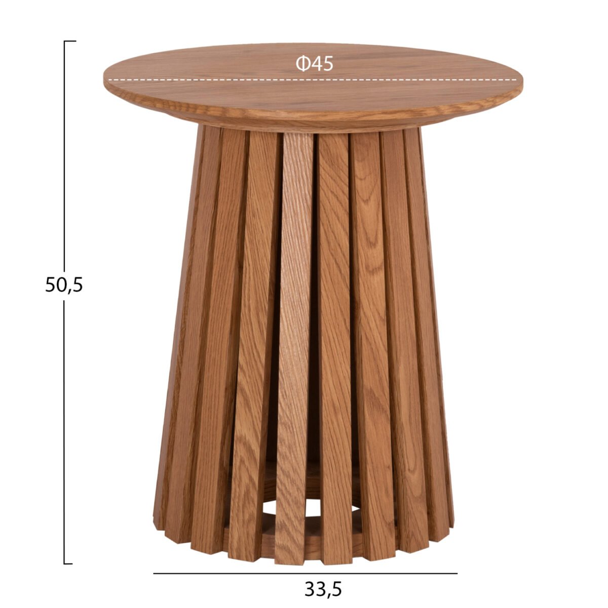 ΣΕΤ 2ΤΜΧ ΤΡΑΠΕΖΙΑ ΣΑΛΟΝΙΟΥ TALBERT HM21083 MDF ΦΥΣΙΚΟ ΞΥΛΟΥ Φ80εκ & Φ45εκ - Image 3