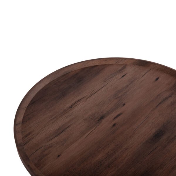 ΣΕΤ 2ΤΜΧ ΤΡΑΠΕΖΙΑ ΣΑΛΟΝΙΟΥ MARGON HM21084 MDF ΣΚΟΥΡΟ ΚΑΦΕ Φ80εκ & Φ45εκ - Image 5