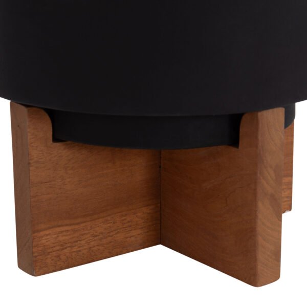 ΣΕΤ 3 ΓΛΑΣΤΡΕΣ ΜΕ TEAK ΒΑΣΕΙΣ TANTI HM4685.01 FIBER CEMENT ΣΕ ΜΑΥΡΟ ΧΡΩΜΑ - Image 9