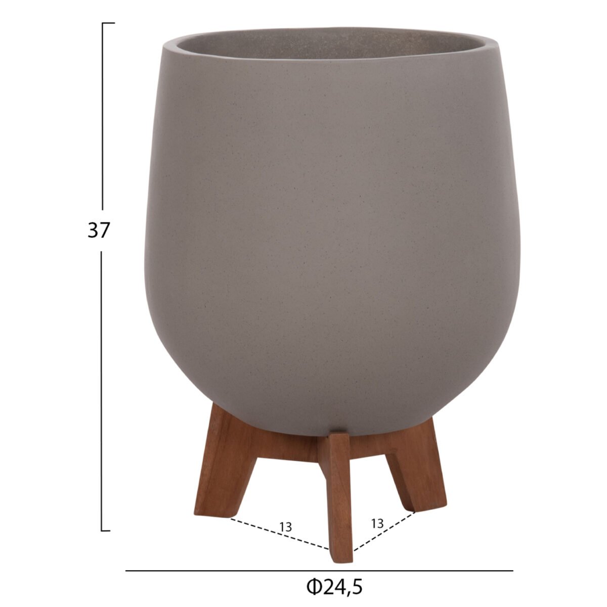 ΣΕΤ 3 ΓΛΑΣΤΡΕΣ ΜΕ TEAK ΒΑΣΕΙΣ TRYLL HM4681.03 FIBER CEMENT--ΓΚΡΙ - Image 4