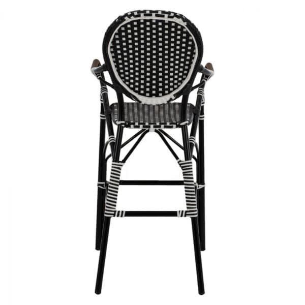 ΣΚΑΜΠΟ ΑΛΟΥΜΙΝΙΟΥ BAMBOO LOOK ΜΕ WICKER ΜΑΥΡΟ ΛΕΥΚΟ HM5794.02 56x60x126 εκ. - Image 6
