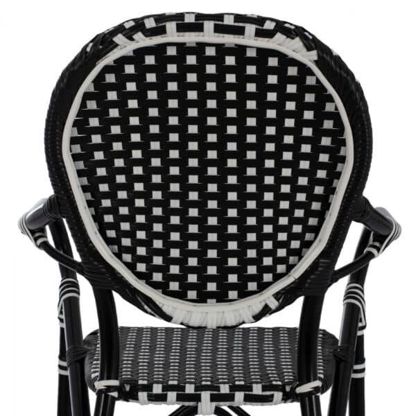 ΣΚΑΜΠΟ ΑΛΟΥΜΙΝΙΟΥ BAMBOO LOOK ΜΕ WICKER ΜΑΥΡΟ ΛΕΥΚΟ HM5794.02 56x60x126 εκ. - Image 7