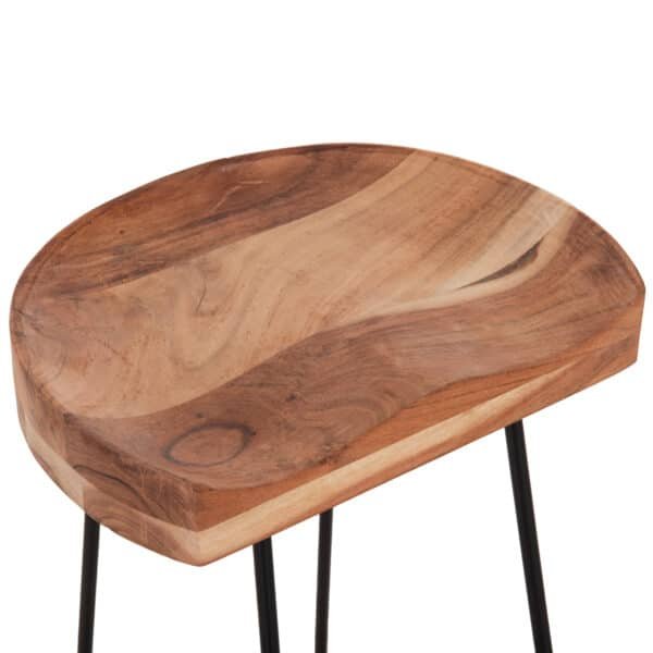ΣΚΑΜΠΟ BAR ELEANOR HM8363.11 ΜΑΣΙΦ ΞΥΛΟ ΑΚΑΚΙΑΣ-ΜΕΤΑΛΛΟ 50x43x78Υεκ. - Image 7