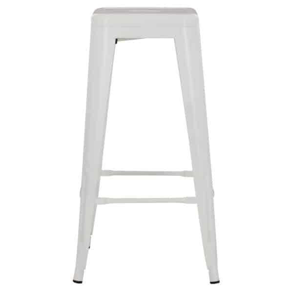 ΣΚΑΜΠΟ BAR MELITA HM8642.21 ΜΕΤΑΛΛΙΚΟ ΣΕ ΛΕΥΚΟ ΜΑΤ 43x43x78Υεκ. - Image 3
