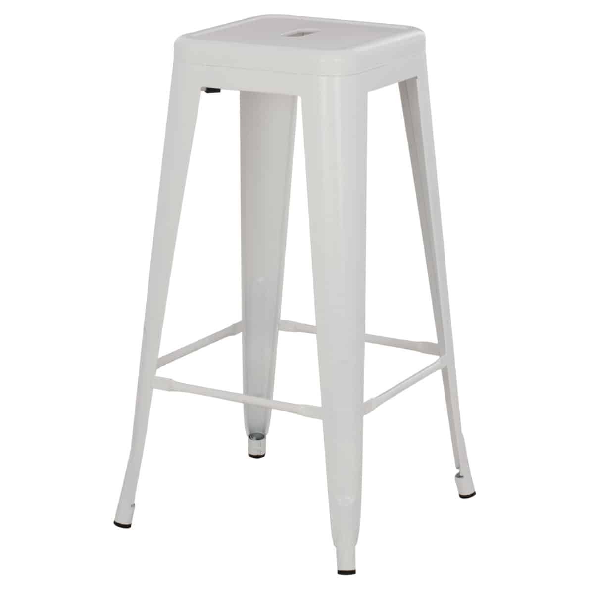 ΣΚΑΜΠΟ BAR MELITA HM8642.21 ΜΕΤΑΛΛΙΚΟ ΣΕ ΛΕΥΚΟ ΜΑΤ 43x43x78Υεκ. - Image 4