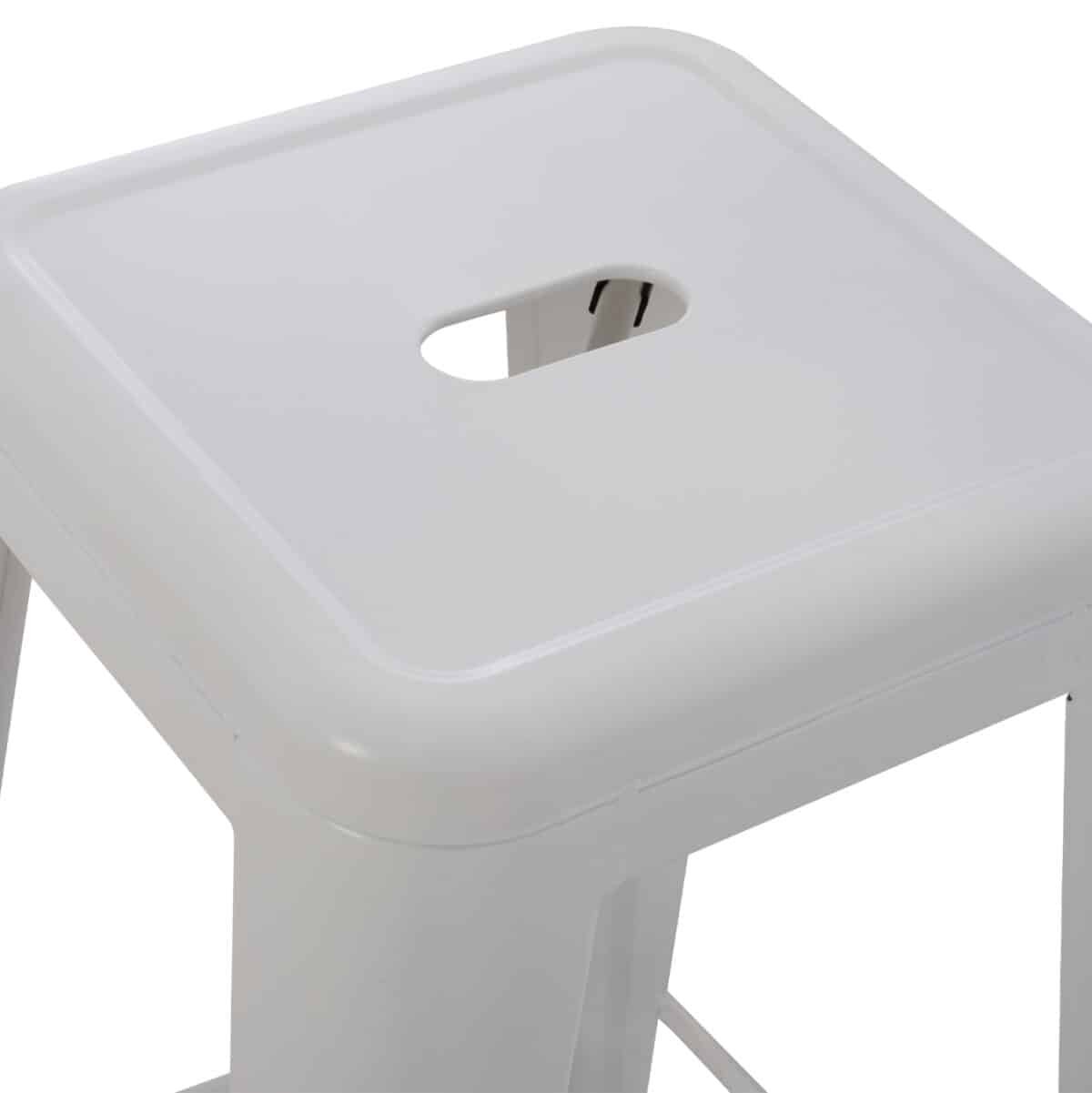 ΣΚΑΜΠΟ BAR MELITA HM8642.21 ΜΕΤΑΛΛΙΚΟ ΣΕ ΛΕΥΚΟ ΜΑΤ 43x43x78Υεκ. - Image 5