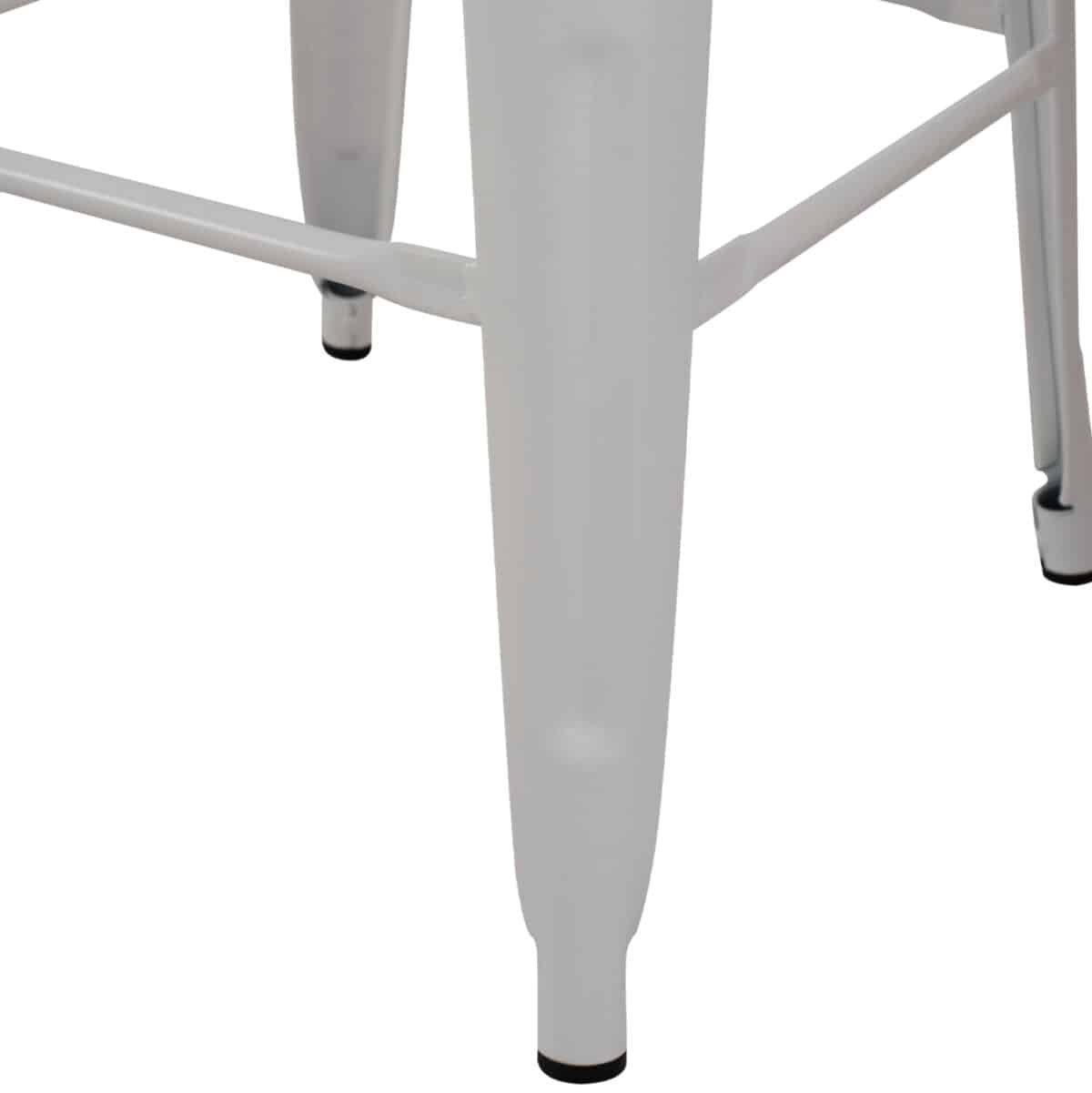 ΣΚΑΜΠΟ BAR MELITA HM8642.21 ΜΕΤΑΛΛΙΚΟ ΣΕ ΛΕΥΚΟ ΜΑΤ 43x43x78Υεκ. - Image 6