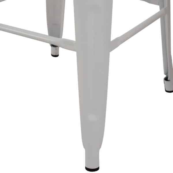 ΣΚΑΜΠΟ BAR MELITA HM8642.21 ΜΕΤΑΛΛΙΚΟ ΣΕ ΛΕΥΚΟ ΜΑΤ 43x43x78Υεκ. - Image 6