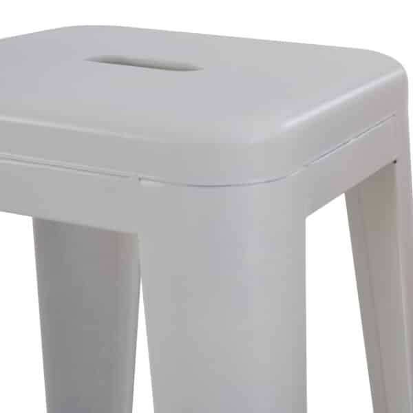 ΣΚΑΜΠΟ BAR MELITA HM8642.21 ΜΕΤΑΛΛΙΚΟ ΣΕ ΛΕΥΚΟ ΜΑΤ 43x43x78Υεκ. - Image 7
