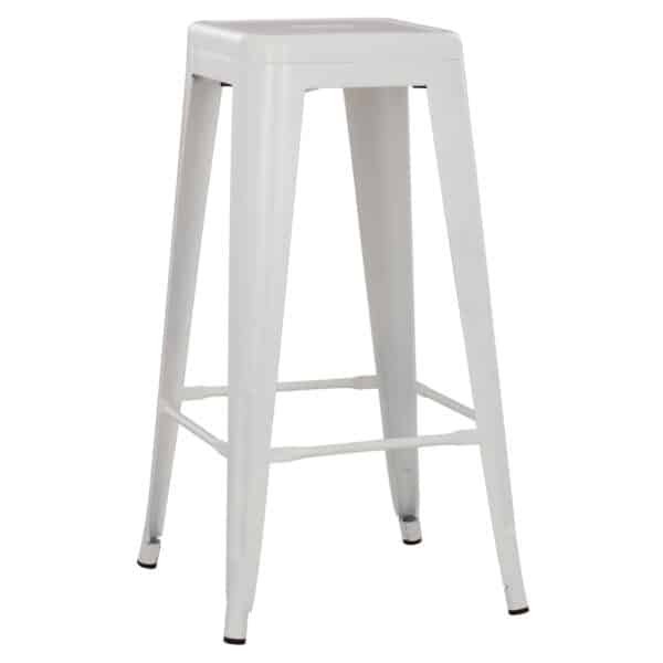 ΣΚΑΜΠΟ BAR MELITA HM8642.21 ΜΕΤΑΛΛΙΚΟ ΣΕ ΛΕΥΚΟ ΜΑΤ 43x43x78Υεκ.