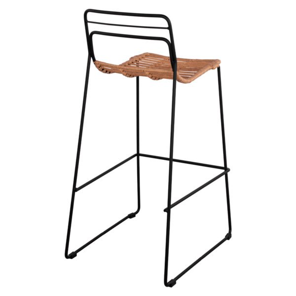 ΣΚΑΜΠΟ ΜΕΤΑΛΛΙΚΟ ALLEGRA HM5642 ΜΕ WICKER ΣΕ ΜΠΕΖ ΑΠΟΧΡΩΣΗ 48x53x100 εκ. - Image 5