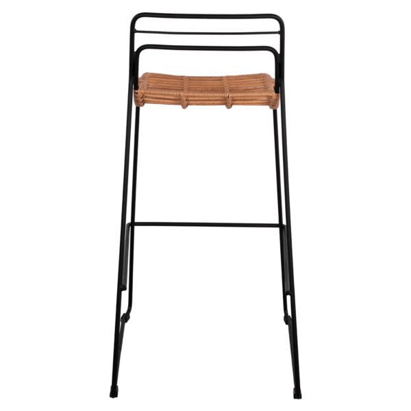 ΣΚΑΜΠΟ ΜΕΤΑΛΛΙΚΟ ALLEGRA HM5642 ΜΕ WICKER ΣΕ ΜΠΕΖ ΑΠΟΧΡΩΣΗ 48x53x100 εκ. - Image 6