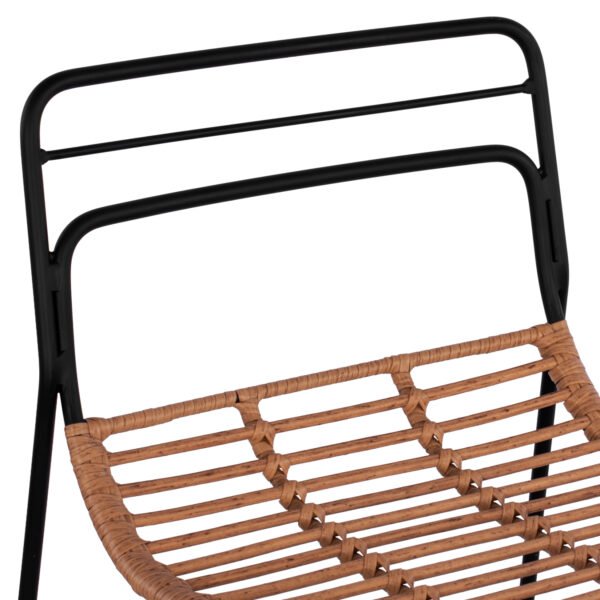 ΣΚΑΜΠΟ ΜΕΤΑΛΛΙΚΟ ALLEGRA HM5642 ΜΕ WICKER ΣΕ ΜΠΕΖ ΑΠΟΧΡΩΣΗ 48x53x100 εκ. - Image 7