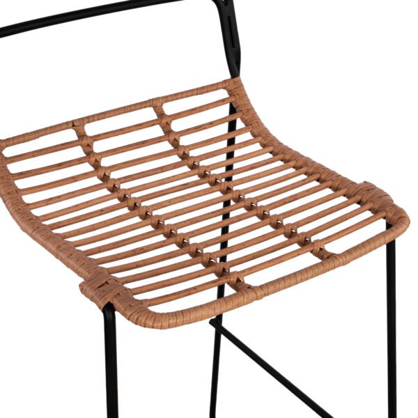 ΣΚΑΜΠΟ ΜΕΤΑΛΛΙΚΟ ALLEGRA HM5642 ΜΕ WICKER ΣΕ ΜΠΕΖ ΑΠΟΧΡΩΣΗ 48x53x100 εκ. - Image 8