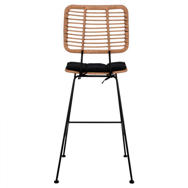 ΣΚΑΜΠΟ ΜΕΤΑΛΛΙΚΟ ΜΕ ΜΑΞΙΛΑΡΙ ALLEGRA HM5455 ΜΕ WICKER ΜΠΕΖ 46,5x55x117,5Υ εκ. - Image 6