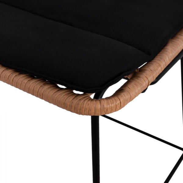 ΣΚΑΜΠΟ ΜΕΤΑΛΛΙΚΟ ΜΕ ΜΑΞΙΛΑΡΙ ALLEGRA HM5455 ΜΕ WICKER ΜΠΕΖ 46,5x55x117,5Υ εκ. - Image 8