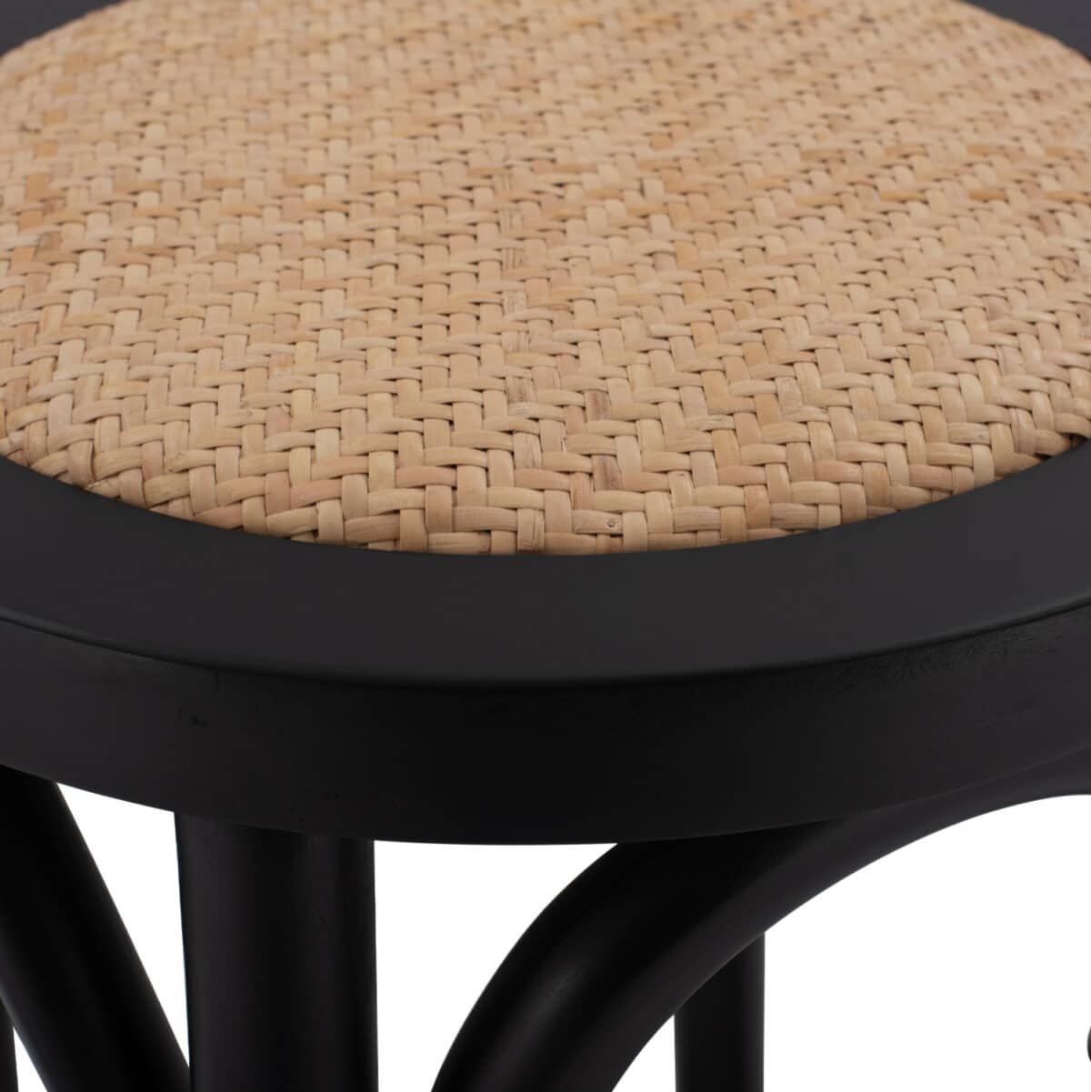 ΣΚΑΜΠΟ ΞΥΛΙΝΟ FAYE ΑΠΟ ΟΞΙΑ ΜΑΥΡΟ ΜΕ ΨΑΘΑ Φ36Χ70 HM8751.02 - Image 9