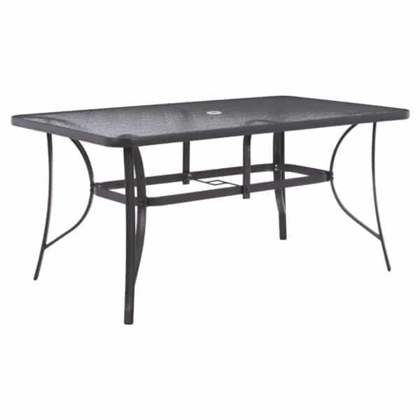 ΤΡΑΠΕΖΙ BRUNO 150X90Χ75Υεκ. ΜΕΤΑΛΛΙΚΟ ΟΡΘΟΓΩΝΙΟ ΓΚΡΙ ΜΕ ΤΡΥΠΑ ΟΜΠΡΕΛΑΣ Φ38  HM5145.11 - Image 4
