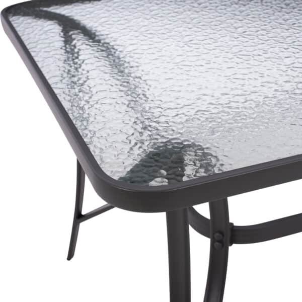 ΤΡΑΠΕΖΙ BRUNO 150X90Χ75Υεκ. ΜΕΤΑΛΛΙΚΟ ΟΡΘΟΓΩΝΙΟ ΓΚΡΙ ΜΕ ΤΡΥΠΑ ΟΜΠΡΕΛΑΣ Φ38  HM5145.11 - Image 6