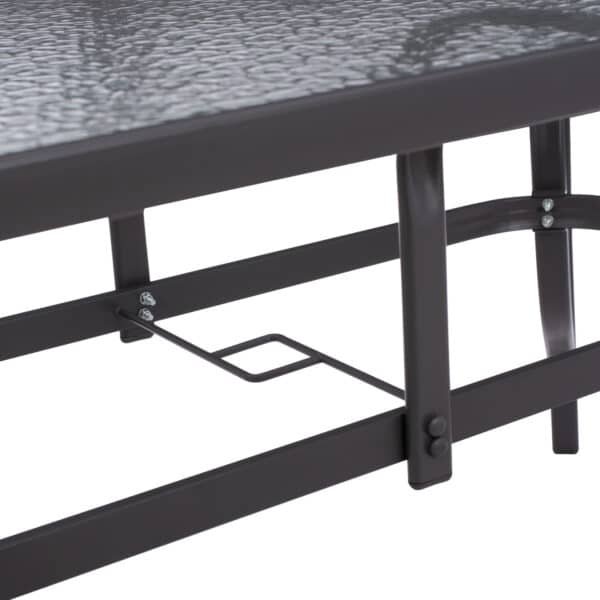 ΤΡΑΠΕΖΙ BRUNO 150X90Χ75Υεκ. ΜΕΤΑΛΛΙΚΟ ΟΡΘΟΓΩΝΙΟ ΓΚΡΙ ΜΕ ΤΡΥΠΑ ΟΜΠΡΕΛΑΣ Φ38  HM5145.11 - Image 7