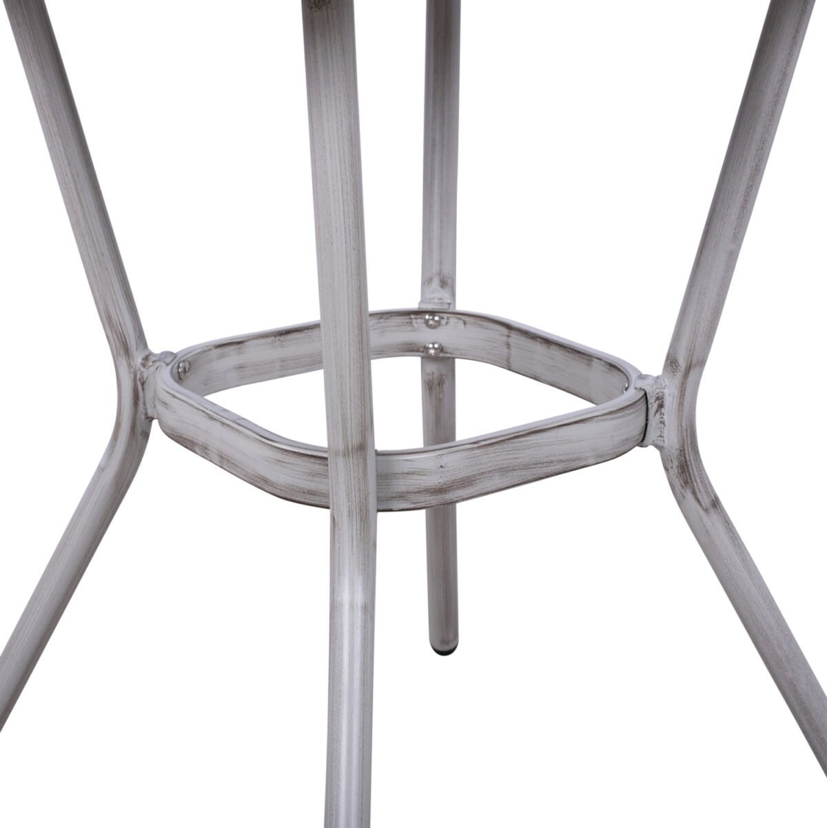 ΤΡΑΠΕΖΙ ΑΛΟΥΜΙΝΙΟΥ HARLOW 70X70X76 BAMBOO LOOK HM5568.01 ΛΕΥΚΗ ΠΑΤΙΝΑ ΜΕ ΓΥΑΛΙ - Image 6