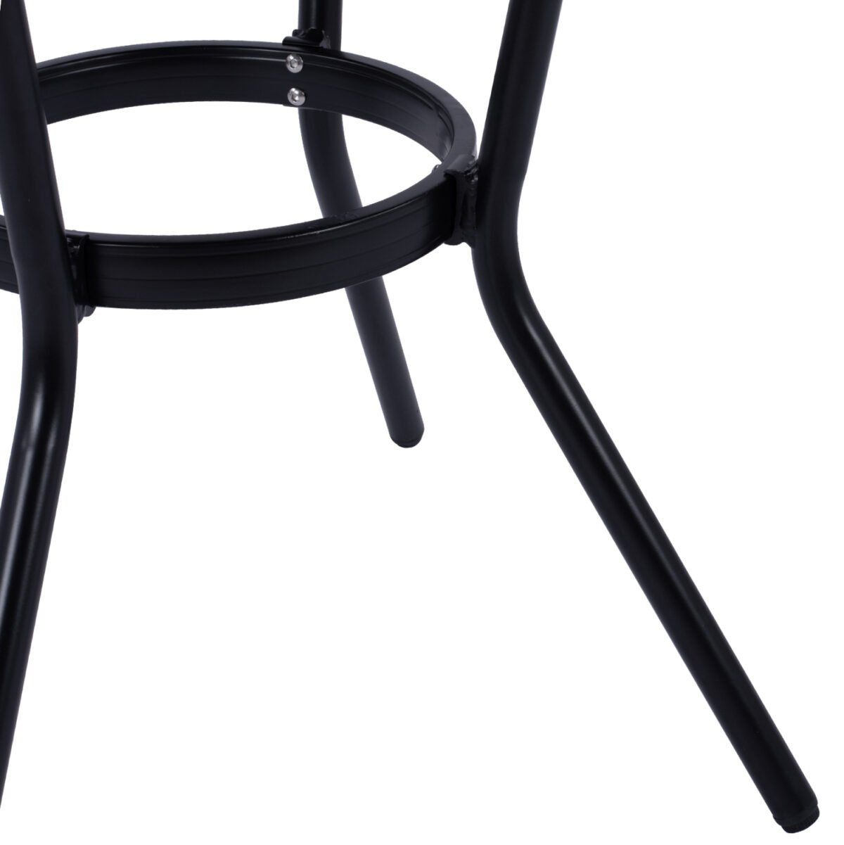 ΤΡΑΠΕΖΙ ΑΛΟΥΜΙΝΙΟΥ MOSES Φ70 BAMBOO LOOK HM5532.02 ΜΑΥΡΟ ΜΕ ΓΥΑΛΙ Φ70X76 εκ - Image 8