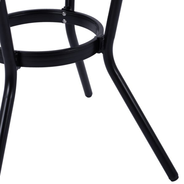 ΤΡΑΠΕΖΙ ΑΛΟΥΜΙΝΙΟΥ MOSES Φ70 BAMBOO LOOK HM5532.02 ΜΑΥΡΟ ΜΕ ΓΥΑΛΙ Φ70X76 εκ - Image 8
