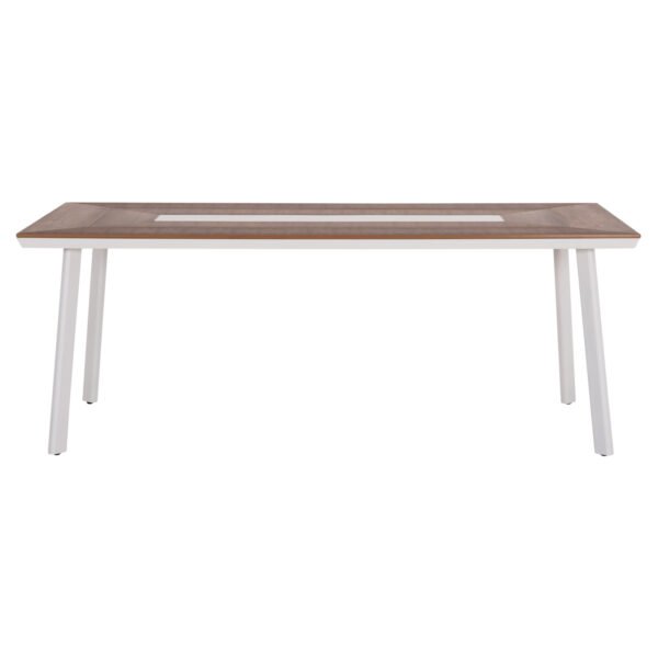 ΤΡΑΠΕΖΙ ΑΛΟΥΜΙΝΙΟΥ TABER HM5131.11 ΛΕΥΚΟ ΜΕ POLYWOOD TOP 200x100x75Υεκ - Image 3