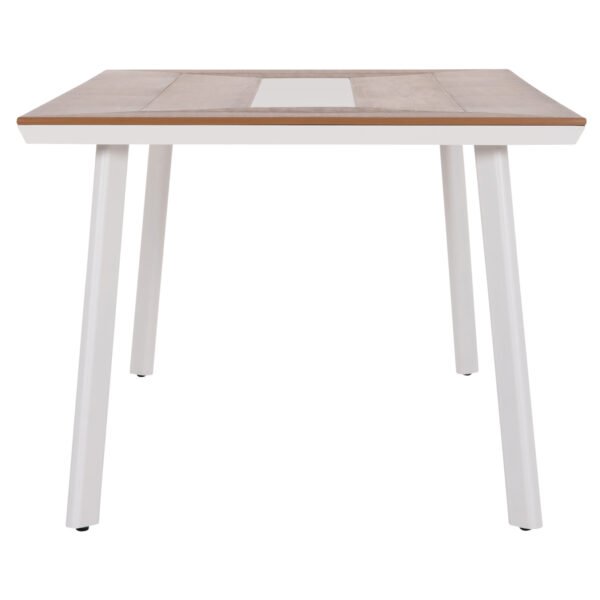 ΤΡΑΠΕΖΙ ΑΛΟΥΜΙΝΙΟΥ TABER HM5131.11 ΛΕΥΚΟ ΜΕ POLYWOOD TOP 200x100x75Υεκ - Image 4