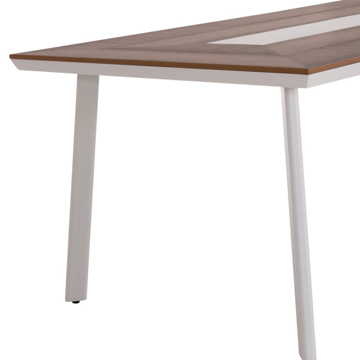 ΤΡΑΠΕΖΙ ΑΛΟΥΜΙΝΙΟΥ TABER HM5131.11 ΛΕΥΚΟ ΜΕ POLYWOOD TOP 200x100x75Υεκ - Image 8