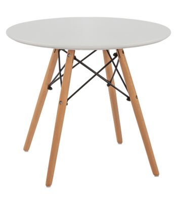 ΤΡΑΠΕΖΙ MINIMAL KID HM8451.01 ΣΤΡΟΓΓYΛΟ Φ60X51Υ ΛΕΥΚΟ