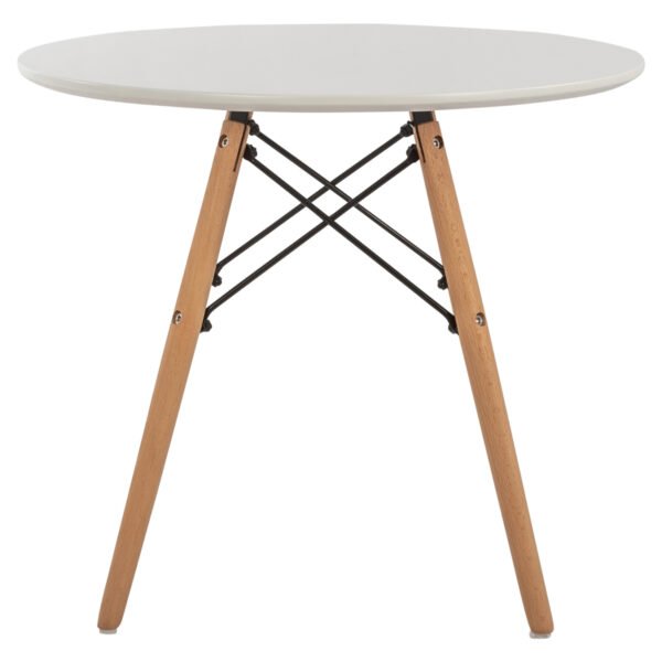 ΤΡΑΠΕΖΙ MINIMAL KID HM8451.01 ΣΤΡΟΓΓYΛΟ Φ60X51Υ ΛΕΥΚΟ - Image 3
