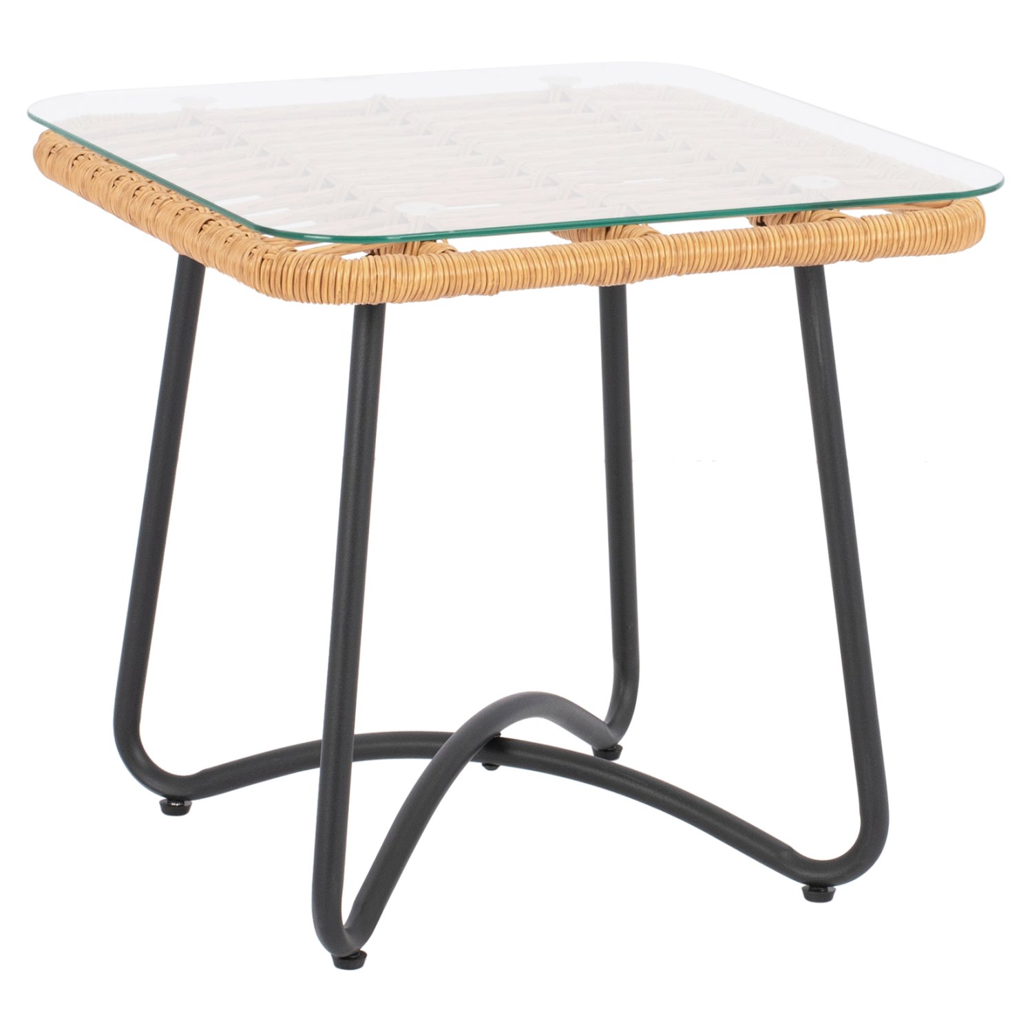 ΤΡΑΠΕΖΙ ΜΕΤΑΛΛΙΚΟ GERRY HM5717 ΜΕ WICKER ΜΠΕΖ 50x50x48 ΤΡΑΠΕΖΙ ΜΕΤΑΛΛΙΚΟ GERRY HM5717 ΜΕ WICKER ΜΠΕΖ 50x50x48
