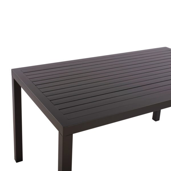 ΤΡΑΠΕΖΙ ΤΡΑΠΕΖΑΡΙΑΣ ΑΛΟΥΜΙΝΙΟΥ SAHIRA HM5571.02 ΑΝΘΡΑΚΙ 140Χ80X75,5Υεκ. - Image 4