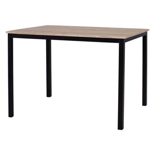 ΤΡΑΠΕΖΙ ΤΡΑΠΕΖΑΡΙΑΣ PANYA HM8332, 110X70Χ76 SONOMA, ΜΑΥΡΑ ΠΟΔΙΑ - Image 4